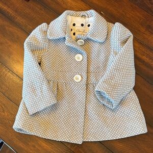 Cherokee Brand Textured Kids Pea Coat in Light Gray
